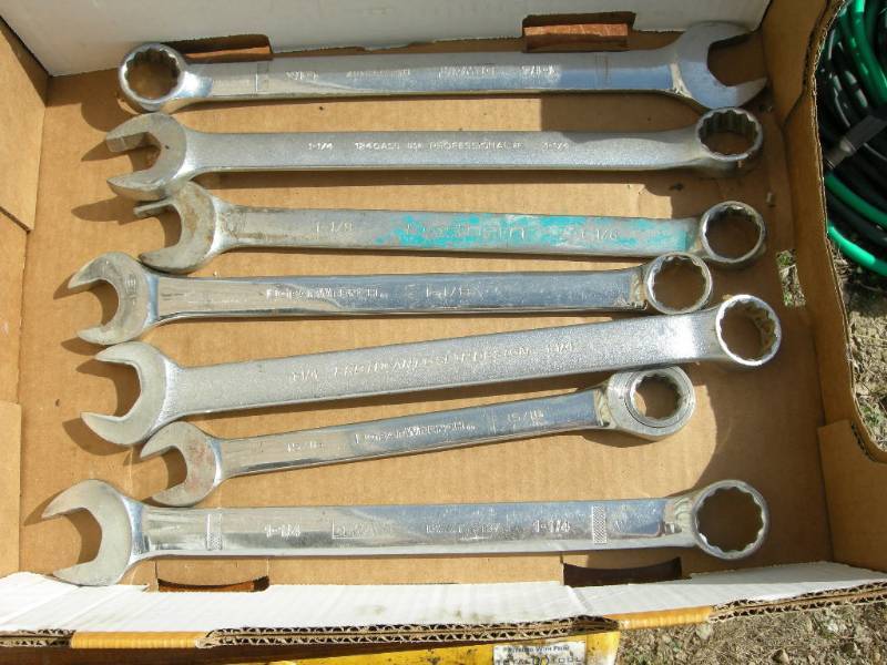 lot 103 image: Large Combination Wrenches