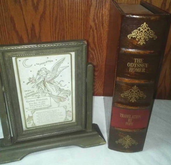 lot 167 image: Hidden storage book and Remembrance frame. 1908