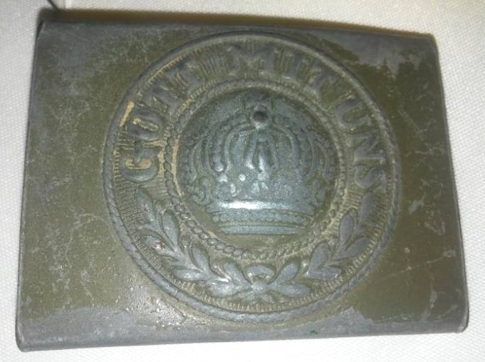 lot 200 image: Gott MIT UNS belt buckle, German Soldier