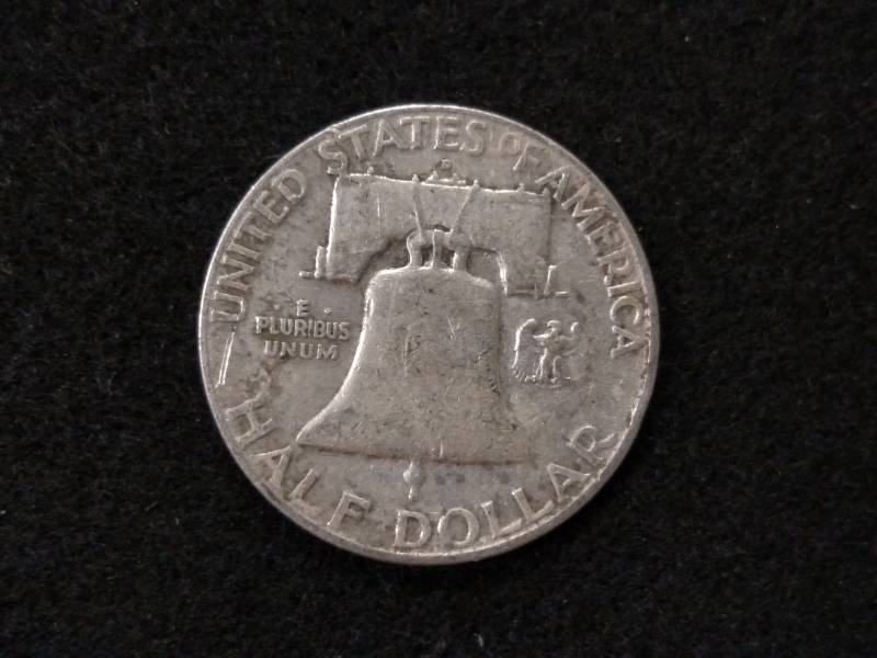 1958 D Franklin Silver Half Dollar...