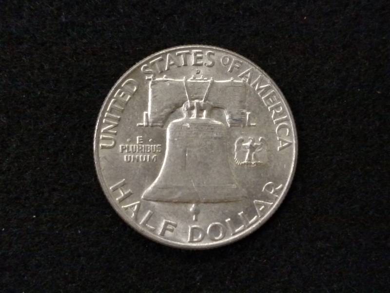 1961 D Franklin Silver Half Dollar...