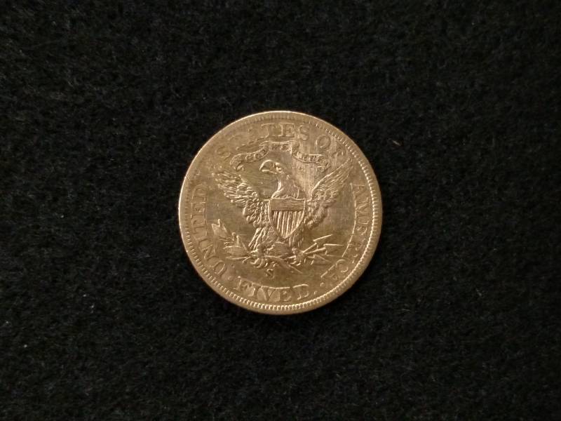 1905 Five Dollars Liberty Head Gold...