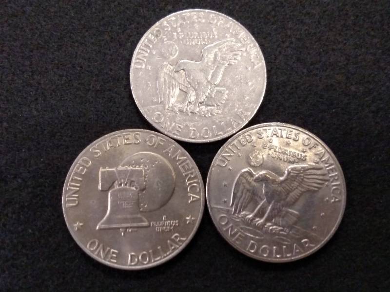 1972, 76, & 78 Eisenhower Dollars...