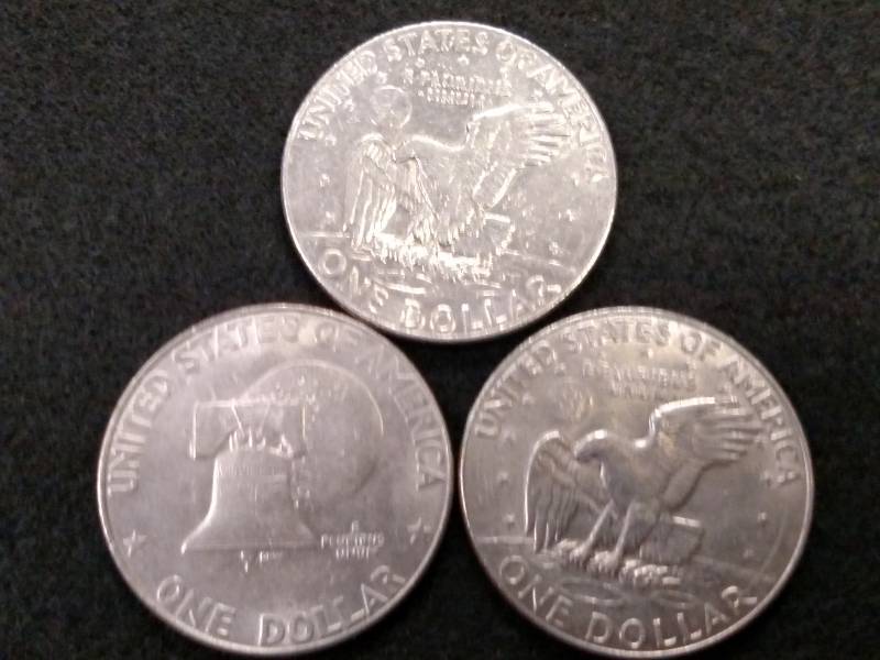 1974 D, 76 D, & 77 D Eisenhower Dol...