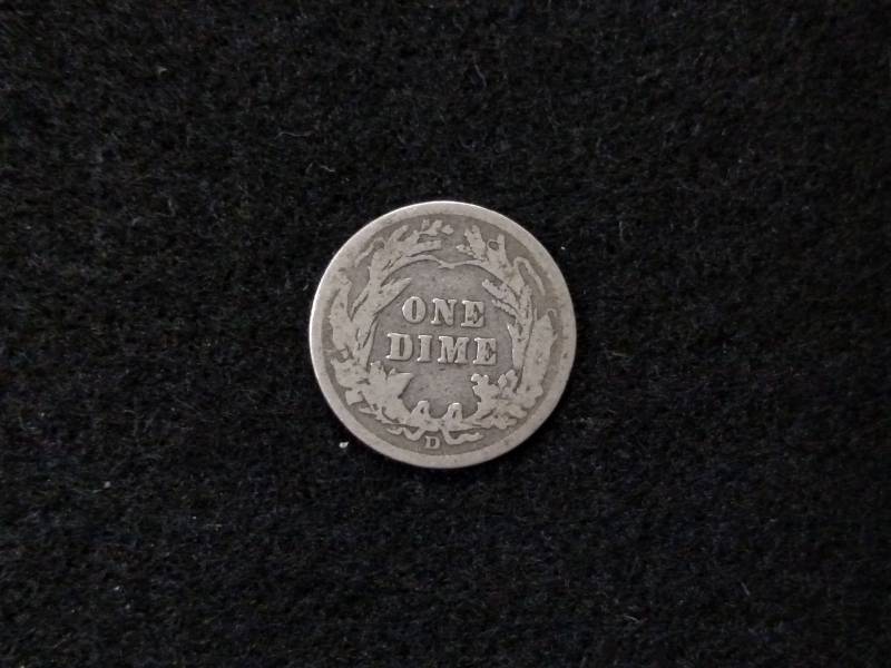 1914 D Barber Silver Dime...