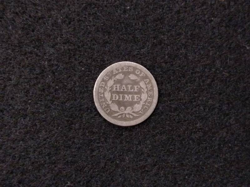 1857 Seated Liberty Silver Half Dim...