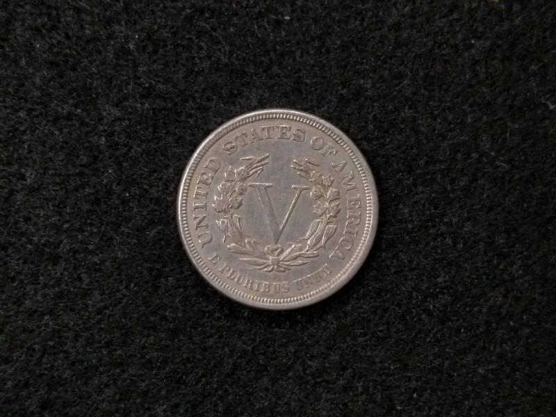 1883 V Nickel, First Year...