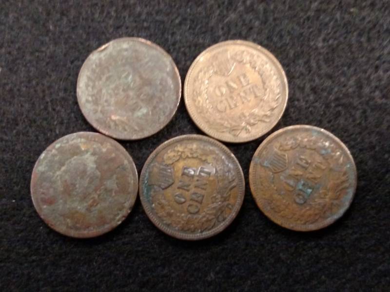 (5) Indian Head Cents...