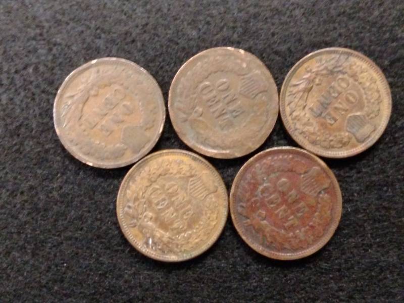 (5) Indian Head Cents...