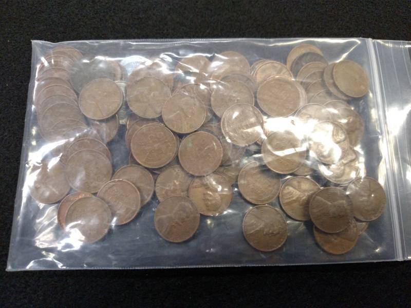 (100) Wheat Cents...
