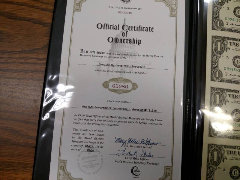 (4) Uncut 2009 One Dollar Federal R...