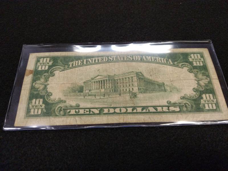 1929 Ten Dollars National Currency ...