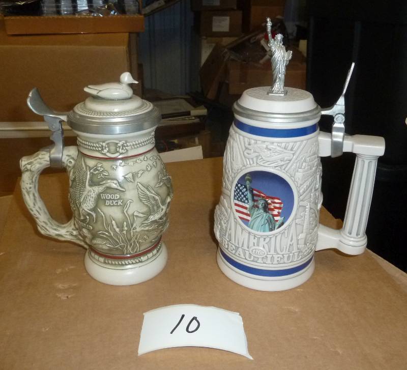 lot 10 image: 2 Steins from avon, Wood Duck and A...