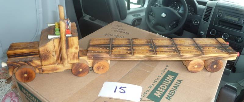 lot 15 image: wooden cribbage game made in the sh...