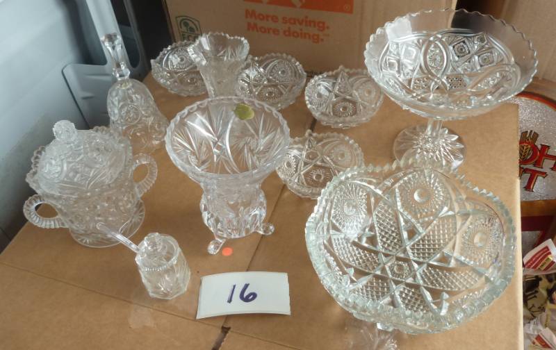 lot 16 image: lot of cut glassware - great condit...