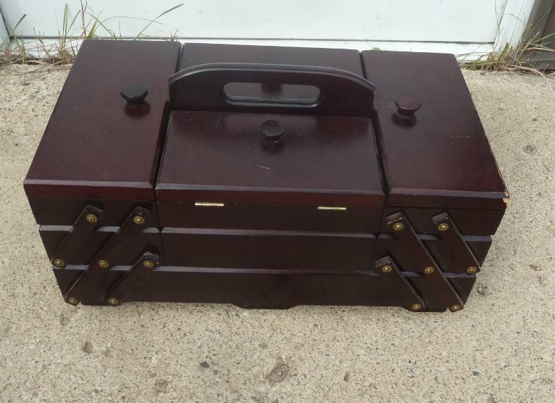 lot 42 image: folding jewelry chest...