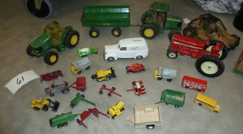 lot 61 image: Farm toy lot - tractors and various...