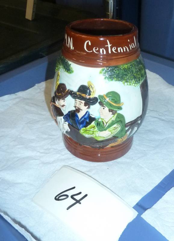 lot 64 image: 1983 Hamburg MN Centennial stein - ...
