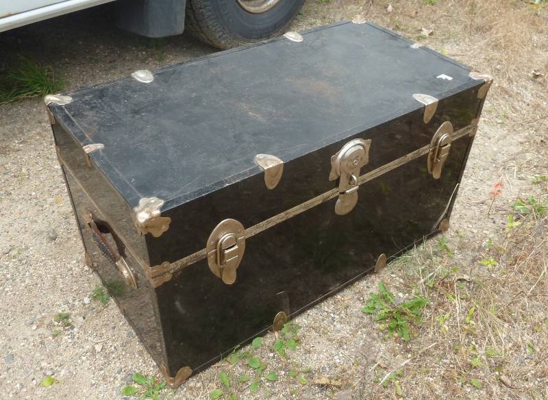 lot 96 image: 2 trunks, one blue and one black, m...