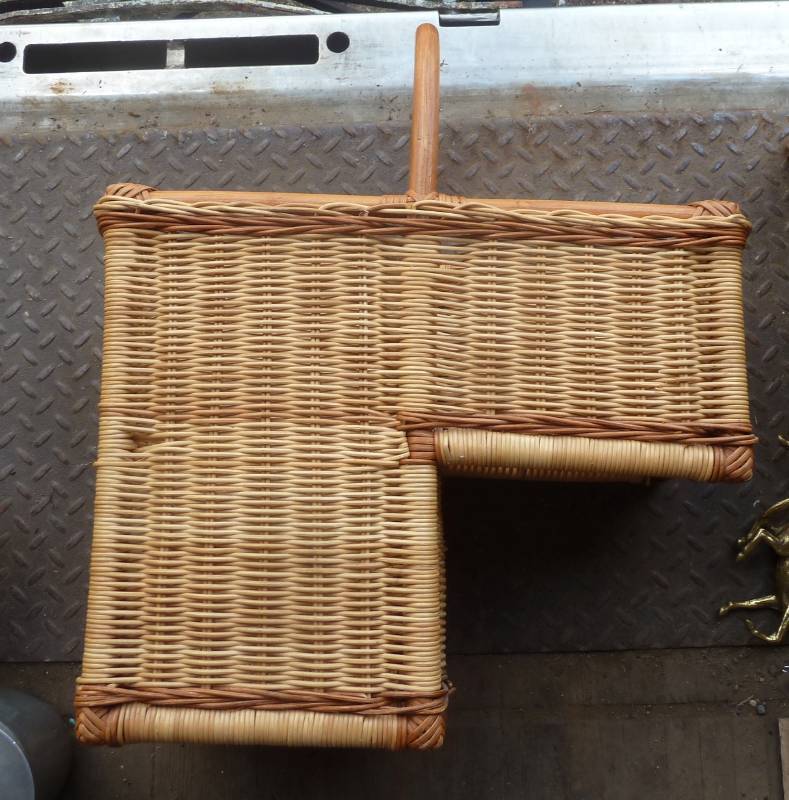 lot 104 image: wicker basket for stairs...