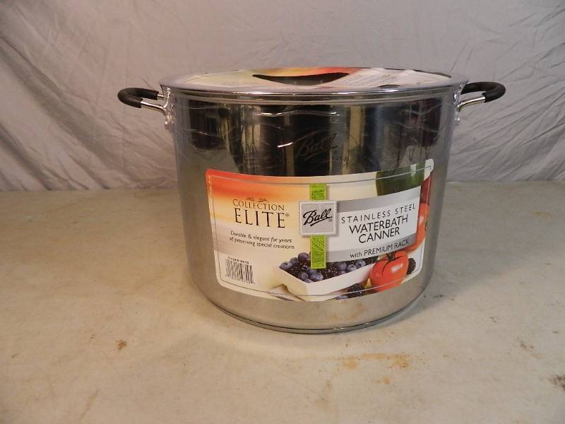 New Ball Stainless Steel Waterbath Canner with Premium Rack