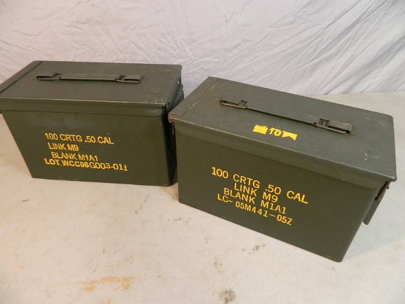 2 Metal Ammo Cans