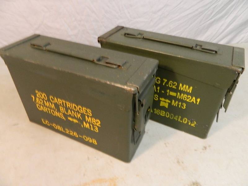 2 Metal Ammo Cans