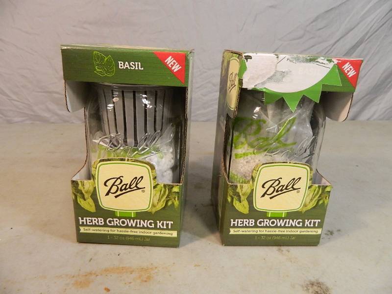 2 New Ball Basil Herb Growing Kits