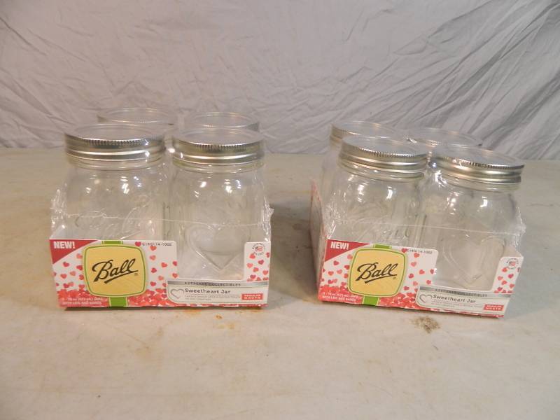 2 New Boxes of Ball Keepsake Collection Sweetheart Jars with Lids
