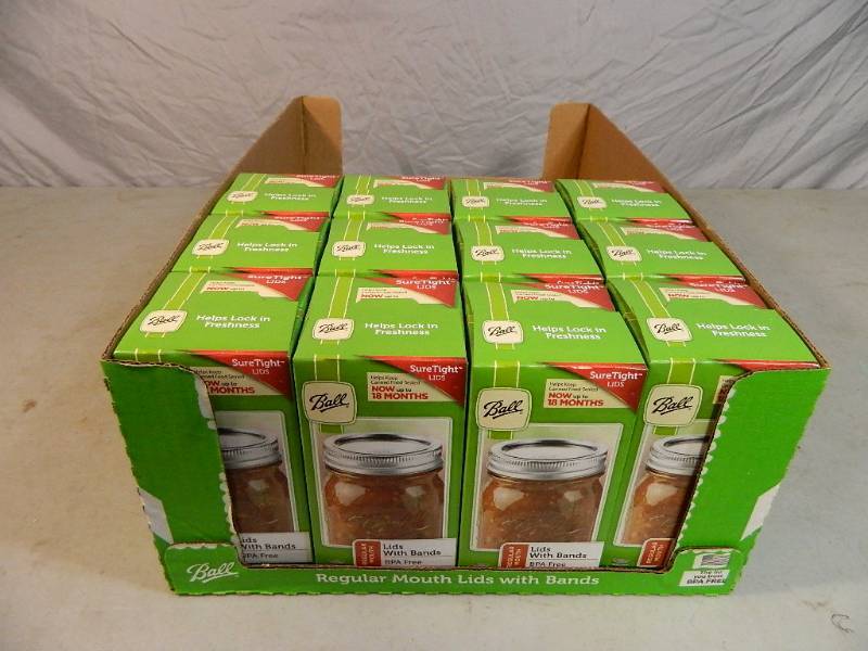 12 New Boxes of Ball SureTight Lids