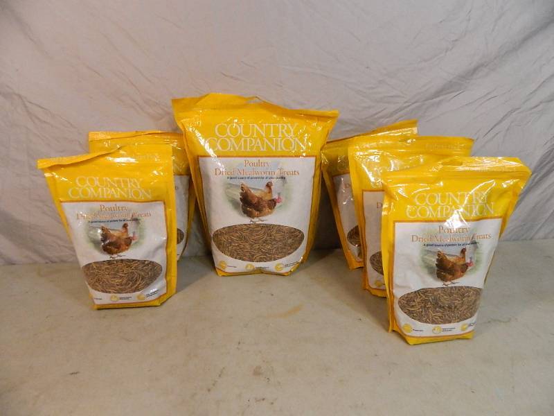 6 New Bags of Poultry Dried Mealworm Treats