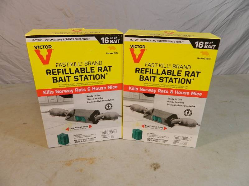 2 New Refillable RatMice Bait Stations