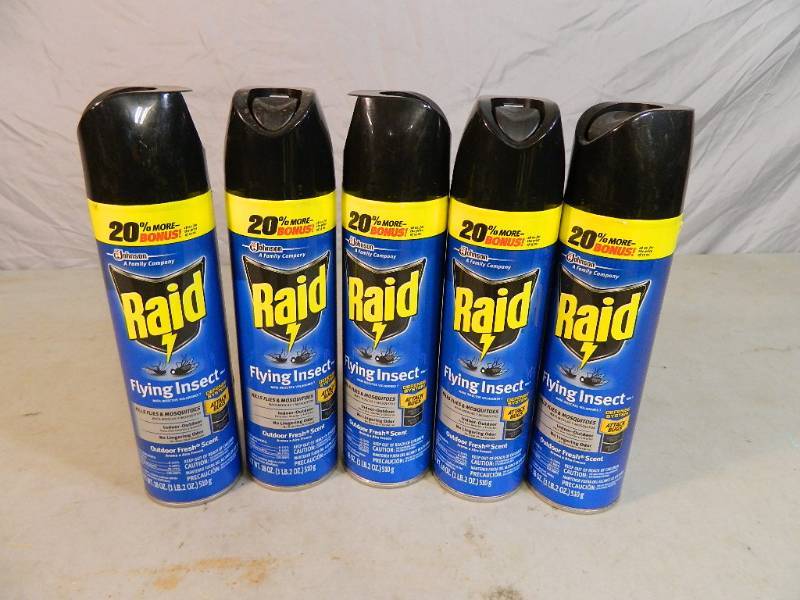 5 New Cans of Raid Flying Insect