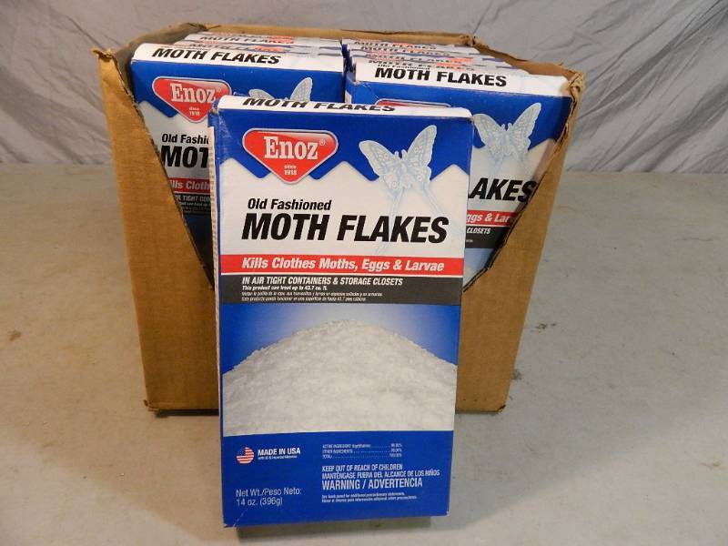 Case of 12 New Boxes of Moth Flakes