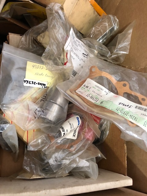 Pallet Box Lot of New Old Stock Forklift and some Ag related