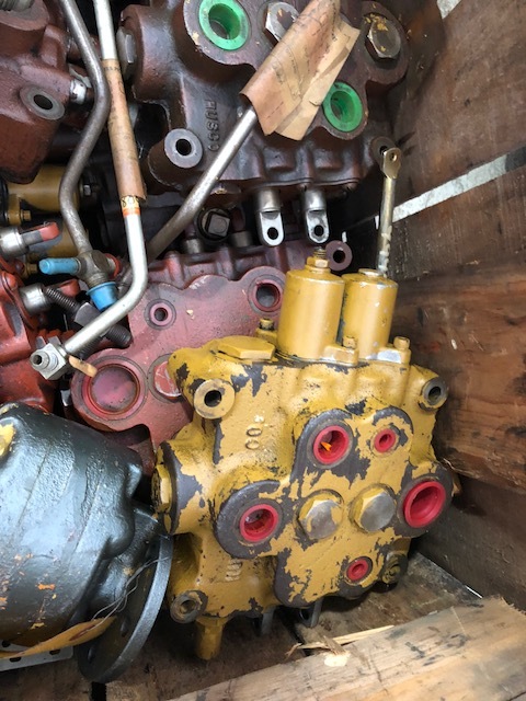 Crate of Hydraulic Valves Pumps and more