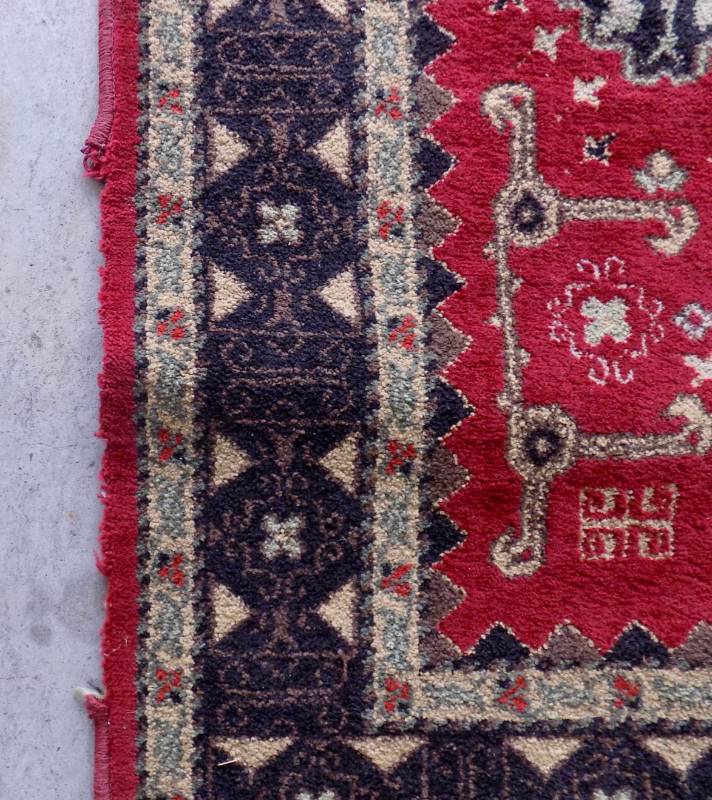lot 28 image: (Used) 63 x 94 Burgundy  Area Rug