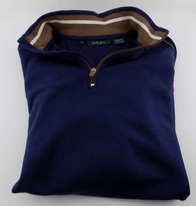 lot 15 image: (2 Mens Large - New or Never Worn) Bobby Jones Pullover 14 Zip Golf Sweaters & Nautica Mens Fleece Crew-Neck Sweatshirt