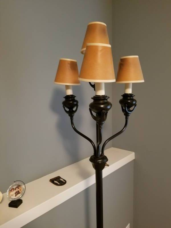 lot 79 image: Cool Black Candlabra Lamp