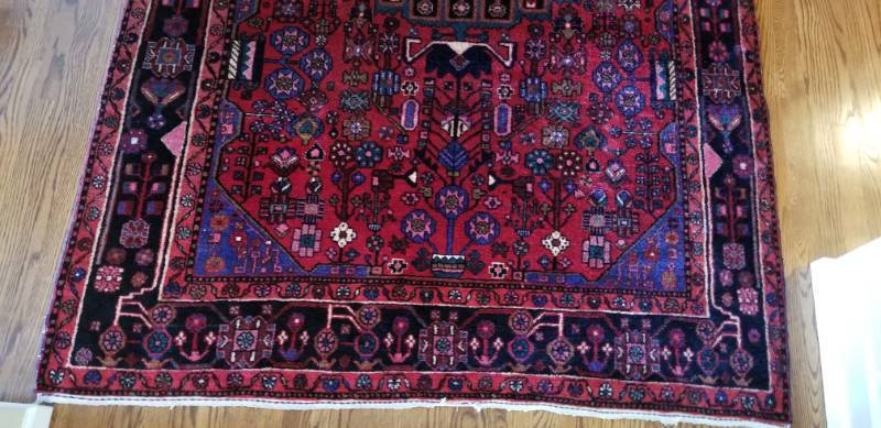 lot 9 image: Persian Area Rug  7.6 x 5
