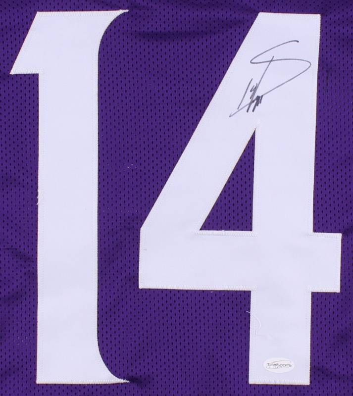 lot 4 image: Stefon Diggs Signed Vikings Purple Jersey (TSE Hologram)