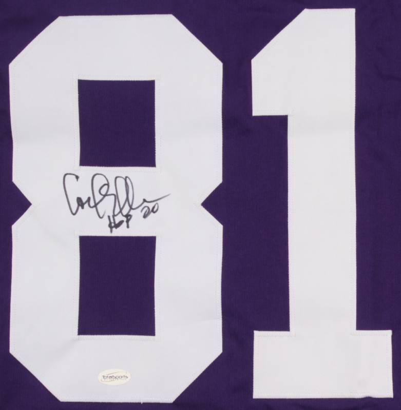 lot 22 image: Carl Eller Signed Vikings Throwback Jersey Inscribed HOF 04 (TSE COA)