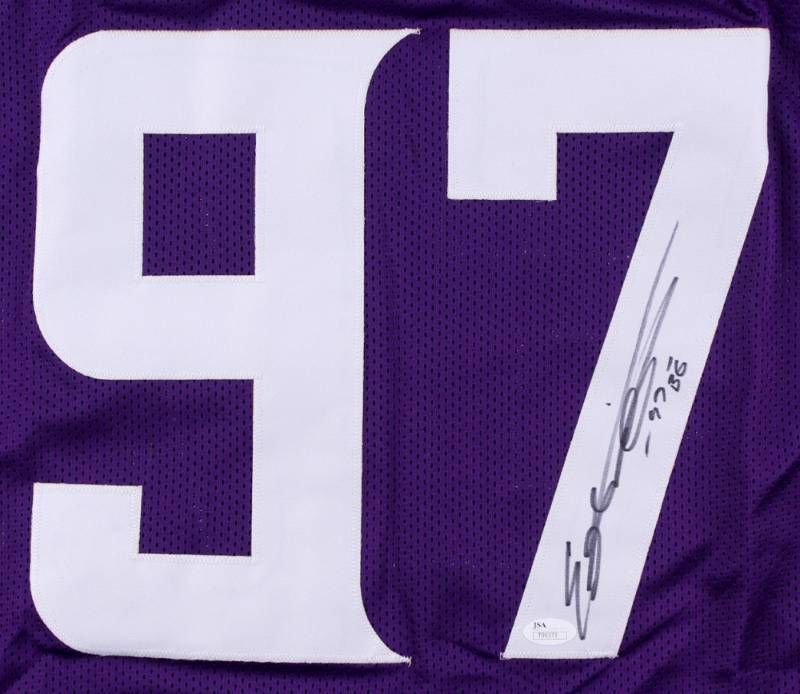 lot 9 image: Everson Griffen Signed Purple Jersey (JSA COA)