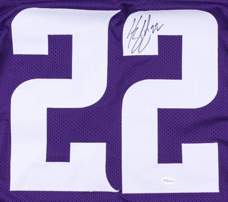 lot 13 image: Harrison Smith Signed Purple Jersey (TSE COA)