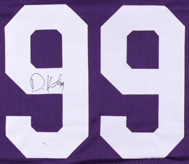 lot 10 image: Danielle Hunter Signed Vikings Purple Jersey (JSA COA)