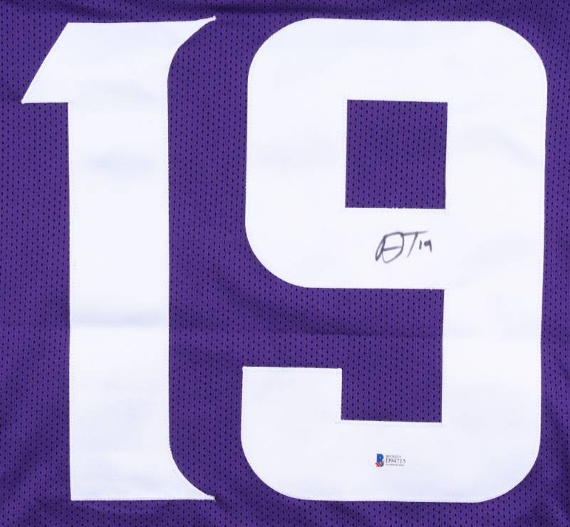 lot 6 image: Adam Thielen Signed Purple Jersey (Beckett COA)