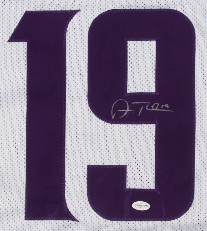 lot 7 image: Adam Thielen Signed White Jersey (TSE COA)