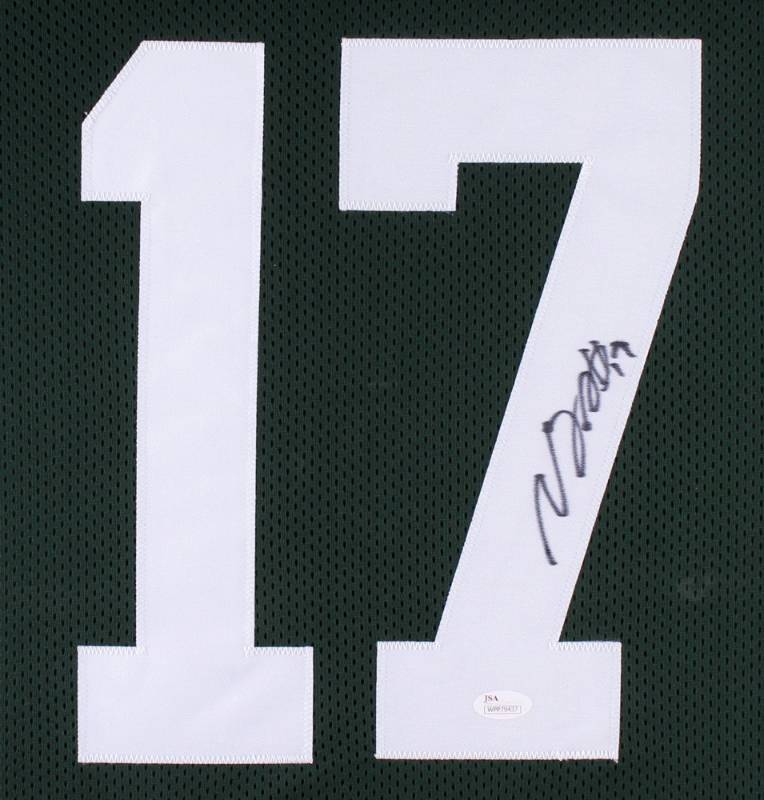 lot 3 image: Davante Adams Signed Packers 31x35 Custom Framed Jersey (JSA COA)