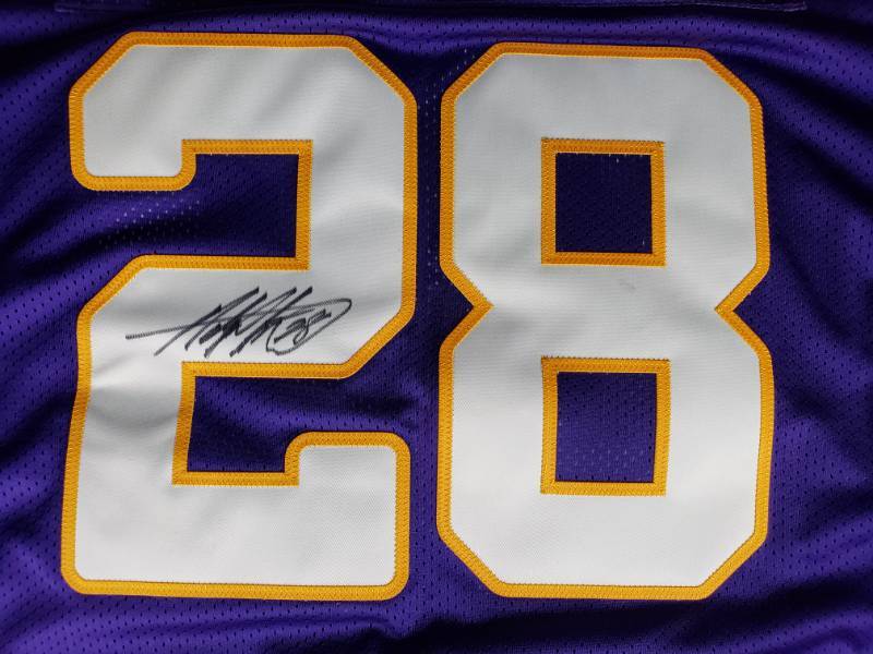 lot 3A image: Adrian Peterson Reebok Authentic NFL Series Minnesota Vikings Jersey