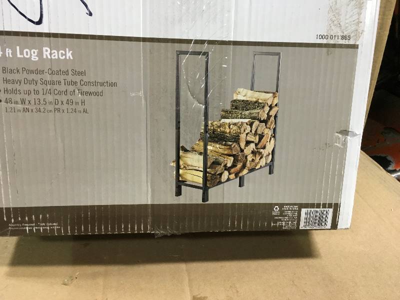lot 2 image: 4 ft. Heavy-Duty Firewood Rack not used